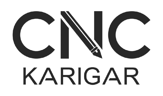 grey color cnc karigar logo with no background having stylus merged with N letter